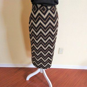 Black and Gold Zig Zag Occasion Skirt